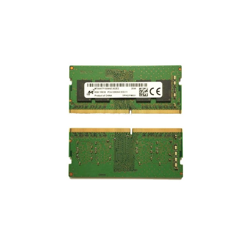 Micron Memoria RAM SO-DIMM da 8 GB SODIMM DDR4 3200 PC4 1Rx8 MTA8ATF1G64HZ-3G2 Micron Memoria RAM SO-DIMM da 8 GB SODIMM DDR4 3200 PC4 1Rx8 MTA8ATF1G64HZ-3G2