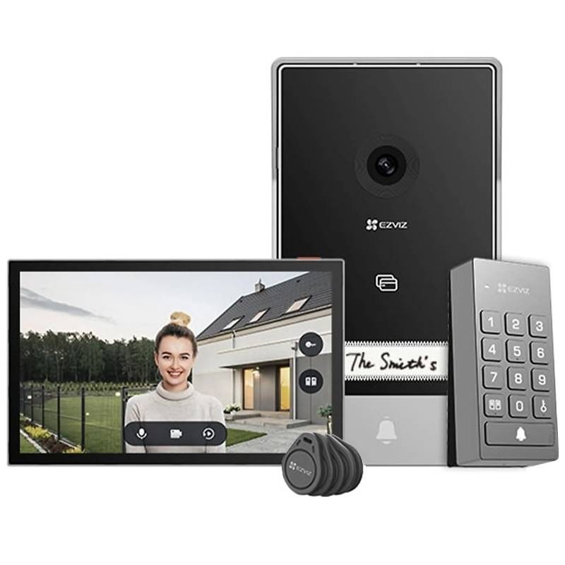 EZVIZ TP7 - VIDEOCITOFONO + TASTIERINO + 5 RFID TAG - 2K - SCHERMO TOUCH 7" - CONTROLLO REMOTO