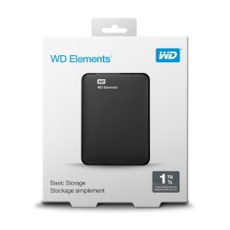 WESTERN DIGITAL ELEMENTS PORTABLE HDD 1TB (WDBUZG0010BBK) - HARD DISK ESTERNO 1TB - USB 3.0