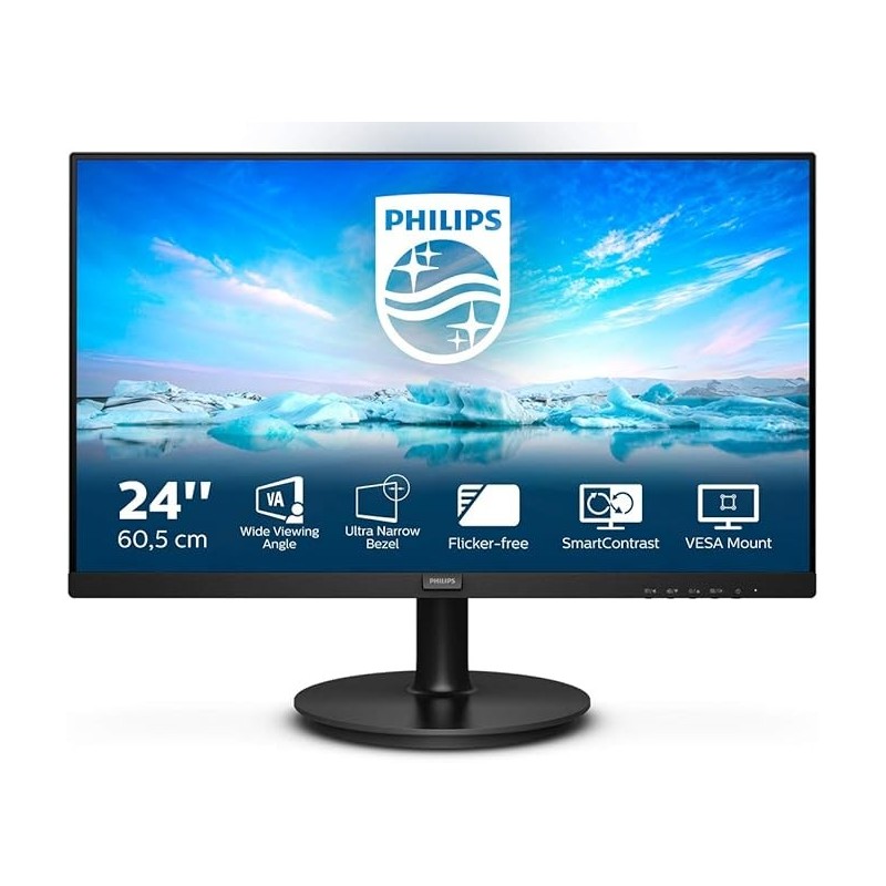 MONITOR LED 24" PHILIPS 241V8L - FULL-HD 75HZ VGA HDMI
