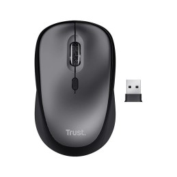 Trust Yvi+ Mouse Wireless Silenzioso con Design Sostenibile, 800-1600 DPI, per Mano Sinistra e Destra, Microricevitore USB