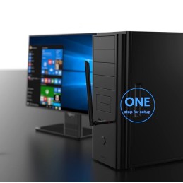 ADATTATORE TENDA U6 - USB WIRELESS 300Mbps 1 ANTENNA ESTERNA OMNIDIREZIONALE 6dB