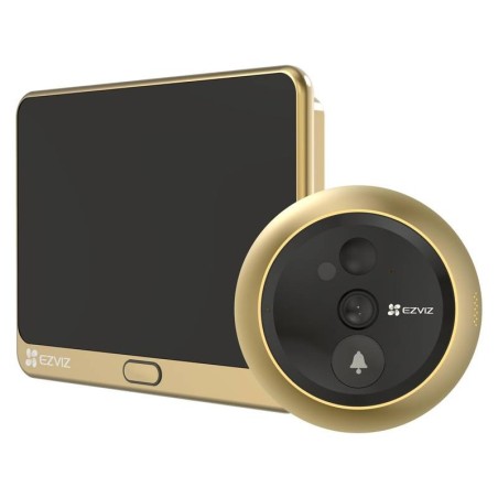 EZVIZ DP2C (ORO) - VIDEOSPIONCINO WIRELESS FHD - DISPLAY 4.3" - SENSORE INFRAROSSI PIR - AUDIO E VIDEO BIDIREZIONALE
