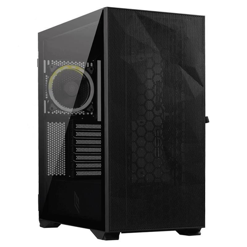 NOUA IRON V7 - CASE MID TOWER - 1 VENTOLA PREINSTALLATA ARGB - PANNELLO VETRO TEMP. - DISSIPAZIONE A LIQUIDO